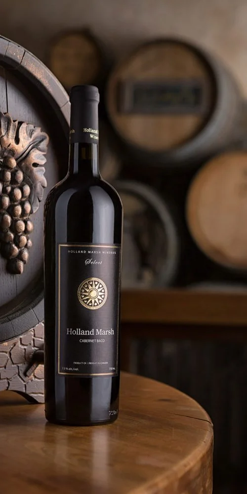 Holland Marsh wines. Product photography by NUMZ Graphics
