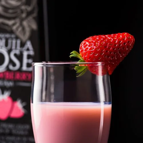 Tequila Rose Strawberry liquor. Product photography by NUMZ Graphics