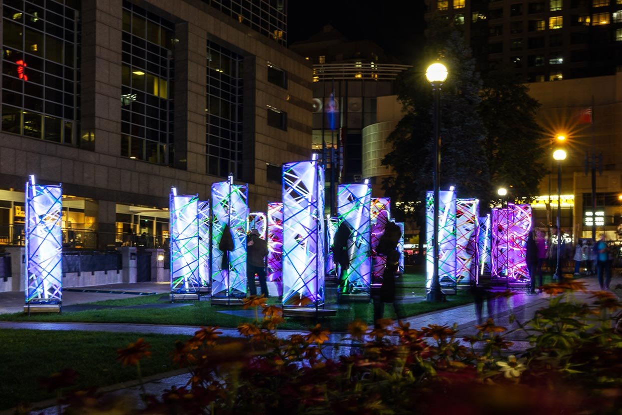 Global Vision, light installation for Nuit Blanche 2022 Global Vision, light installation for Nuit Blanche 2022