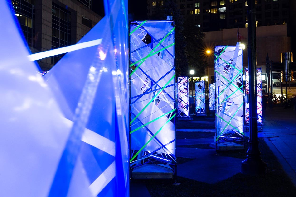 Global Vision, light installation for Nuit Blanche 2022 Global Vision, light installation for Nuit Blanche 2022