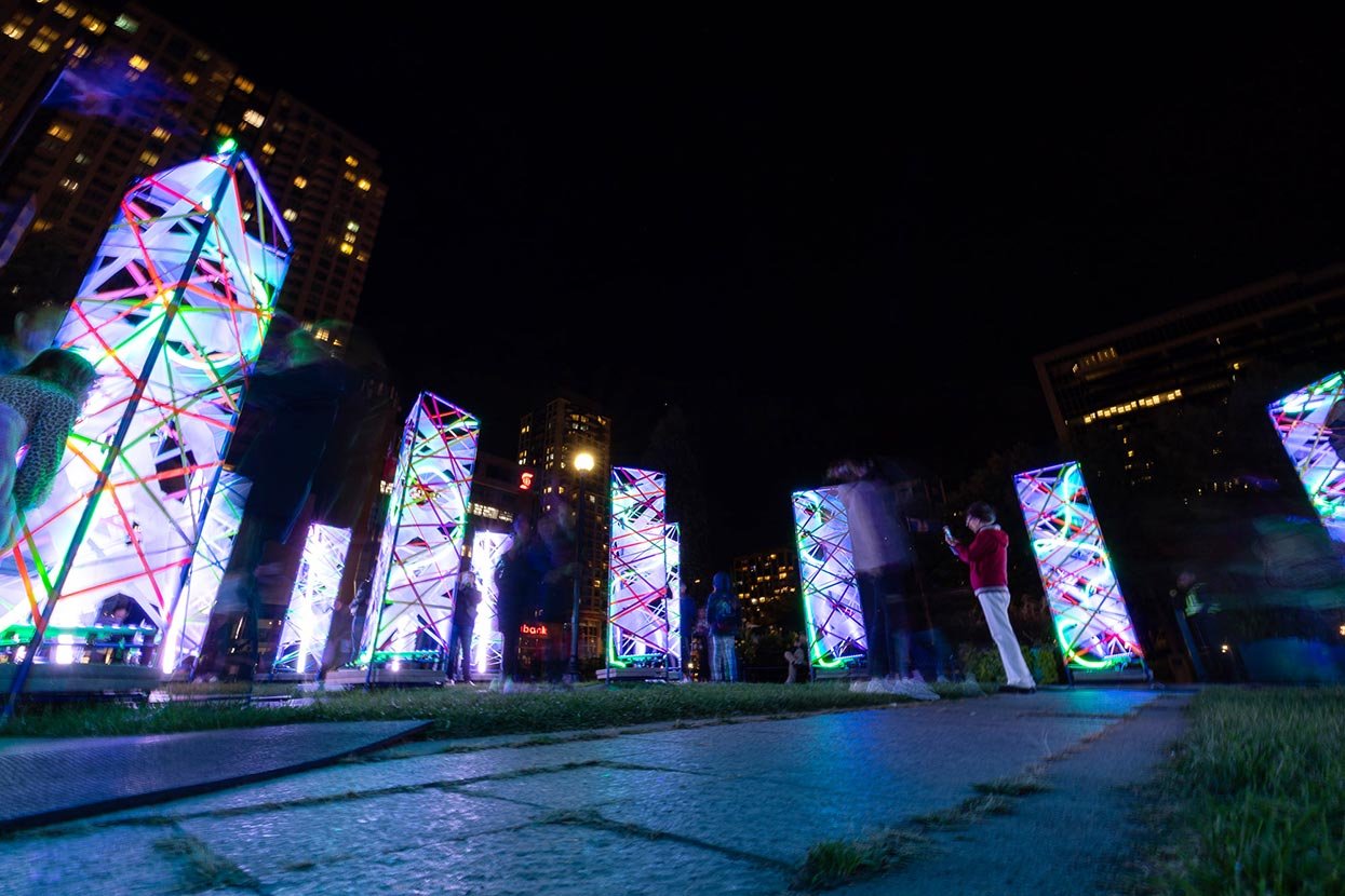 Global Vision, light installation for Nuit Blanche 2022 Global Vision, light installation for Nuit Blanche 2022