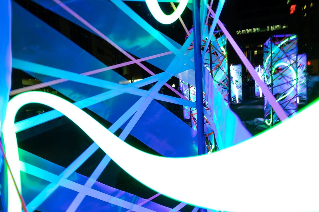 Global Vision, light installation for Nuit Blanche 2022 Global Vision, light installation for Nuit Blanche 2022