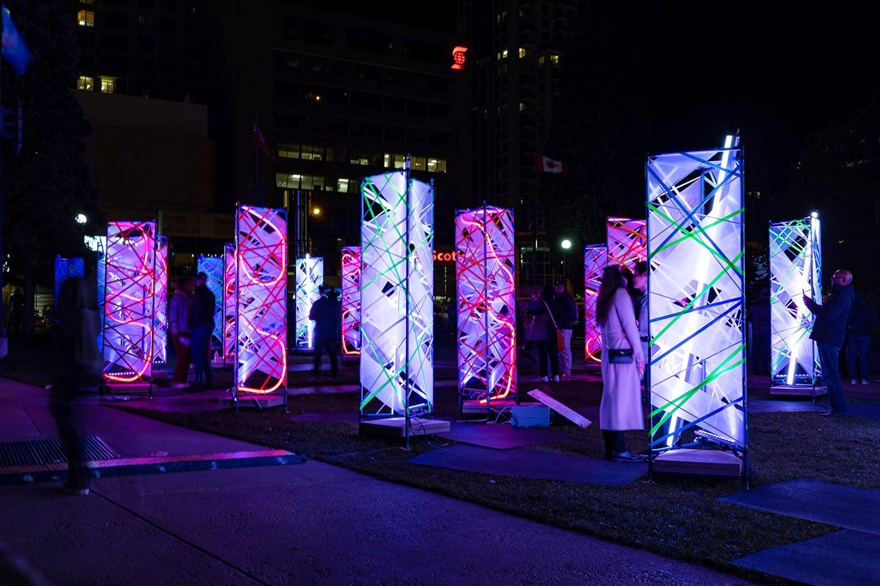 Global Vision, light installation for Nuit Blanche 2022