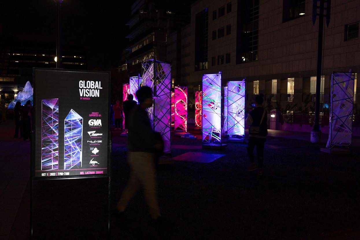 Global Vision, light installation for Nuit Blanche 2022 Global Vision, light installation for Nuit Blanche 2022