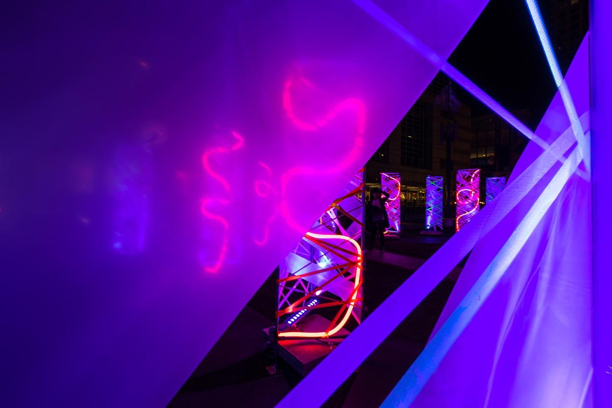 Global Vision, light installation for Nuit Blanche 2022 Global Vision, light installation for Nuit Blanche 2022